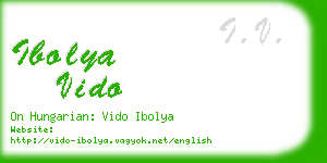 ibolya vido business card